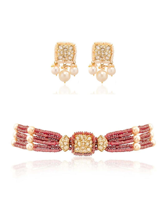 Iona & Tavisi Polki Bead Choker Set