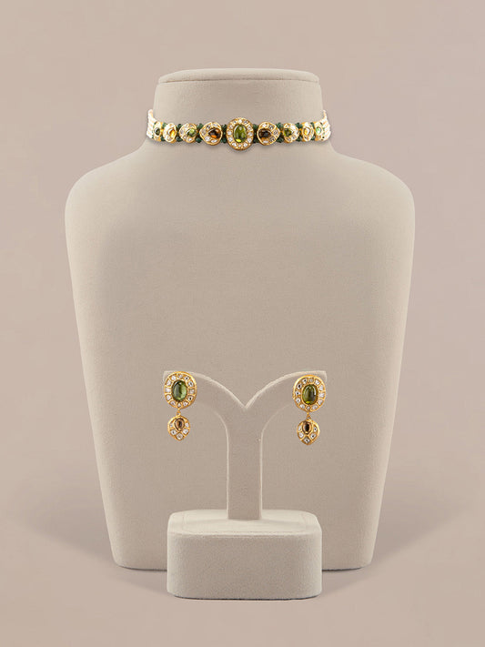 Samyati & Nishka Polki Choker Set