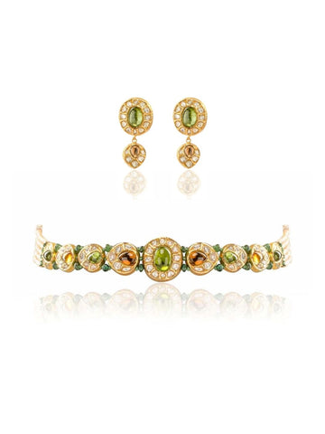Samyati & Nishka Polki Choker Set