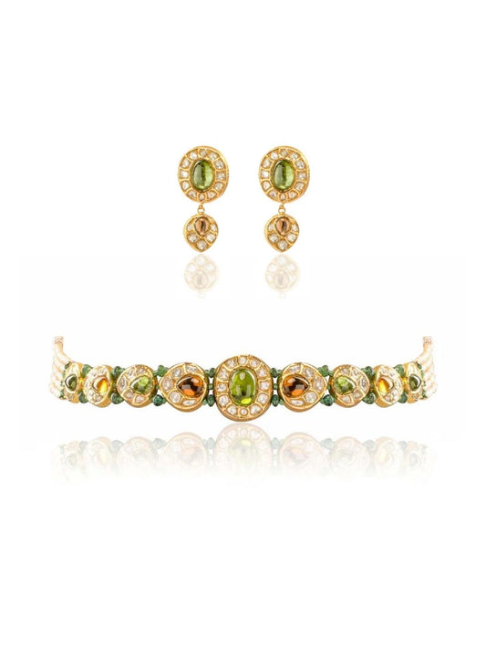 Samyati & Nishka Polki Choker Set