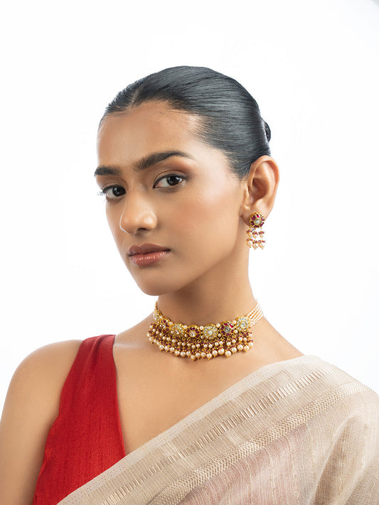 Saija & Tannaz Polki Choker Set