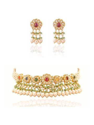 Yashika & Raahab Polki Choker Set