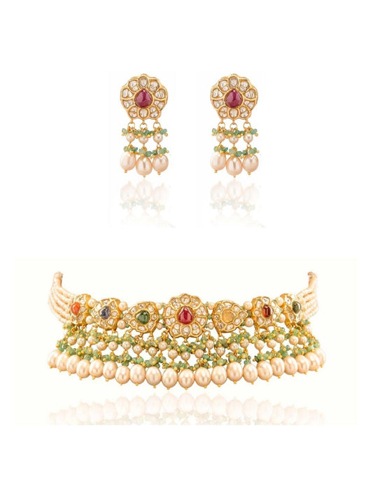 Yashika & Raahab Polki Choker Set