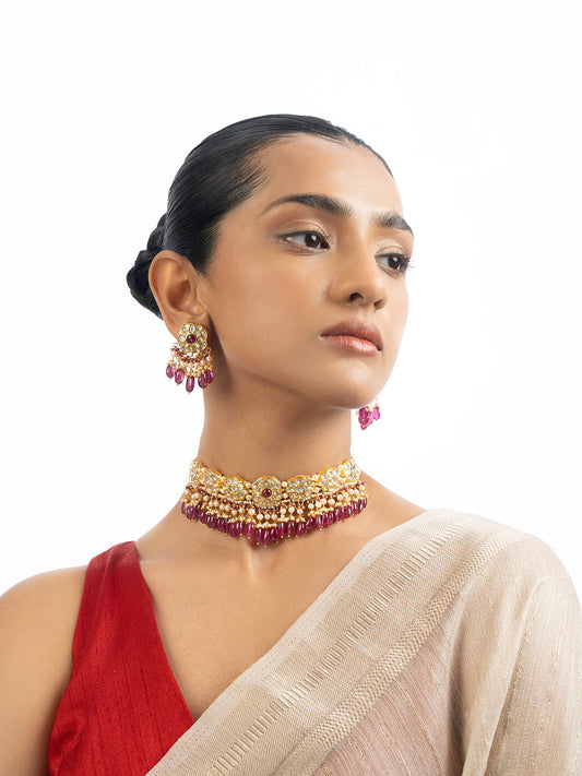 Ruhi & Zora Polki Choker Set