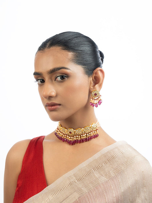Ruhi & Zora Polki Choker Set