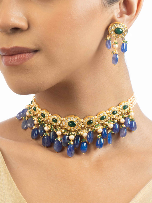 Meridian & Shania Polki Choker Set