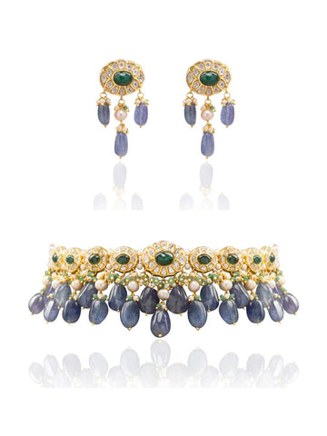 Meridian & Shania Polki Choker Set