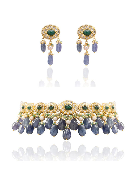 Meridian & Shania Polki Choker Set