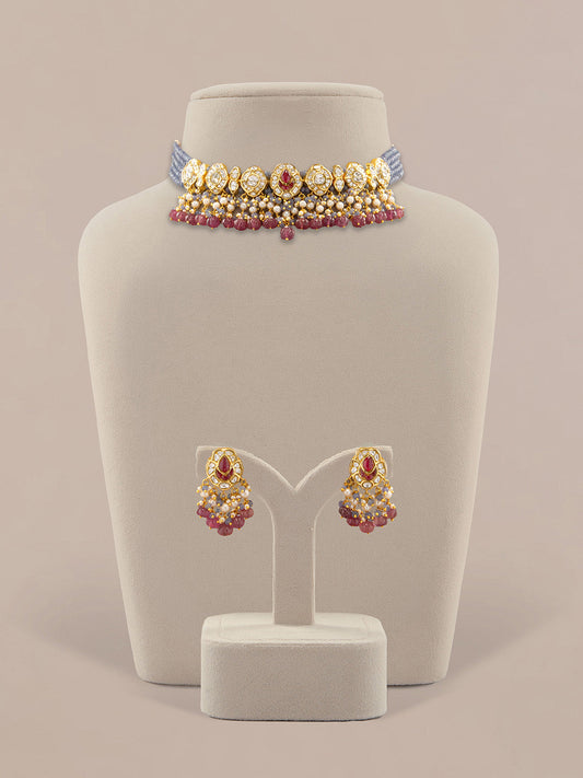 Meeka & Vaniaj Polki Choker Set
