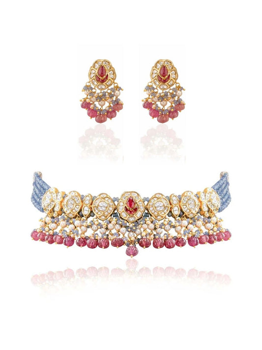 Meeka & Vaniaj Polki Choker Set