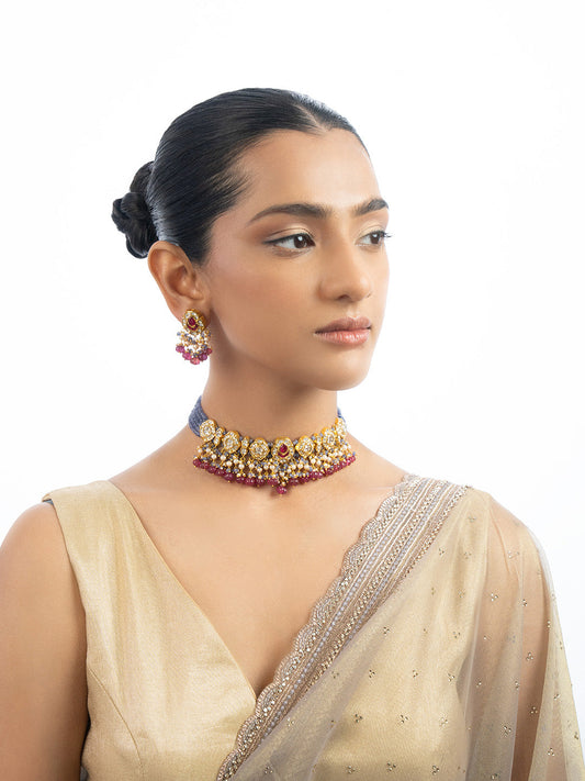 Meeka & Vaniaj Polki Choker Set