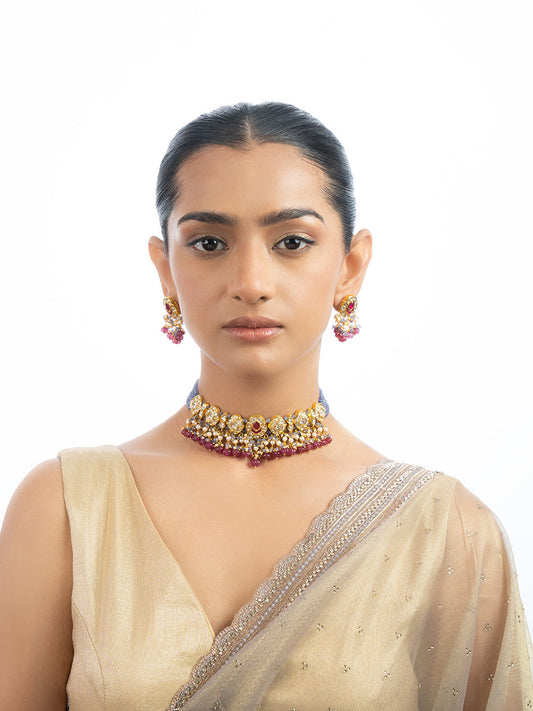 Meeka & Vaniaj Polki Choker Set