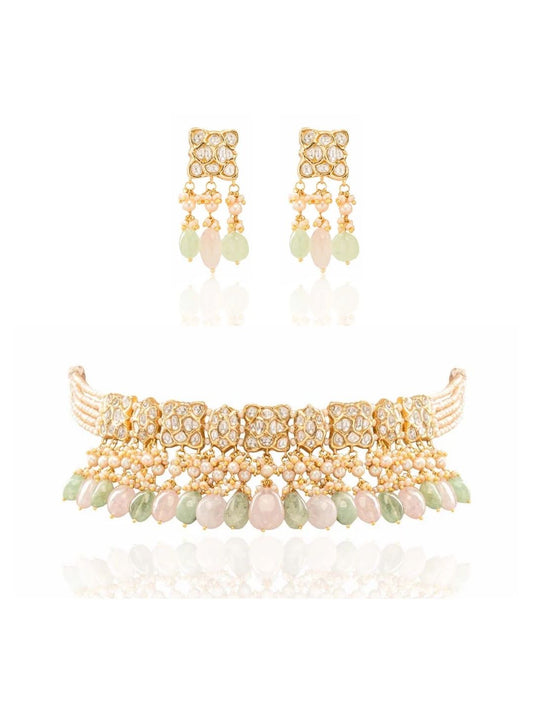 Binita & Amari Polki Choker Set