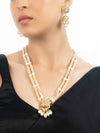 Iqra & Tamila Polki Bead Pendant Set