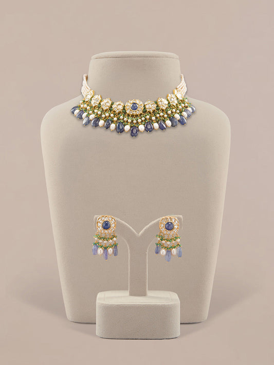 Sofia & Adamya Polki U Necklace Set