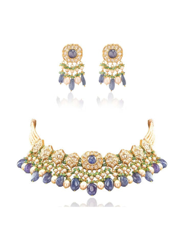 Sofia & Adamya Polki U Necklace Set
