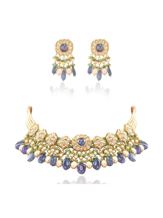 Sofia & Adamya Polki U Necklace Set